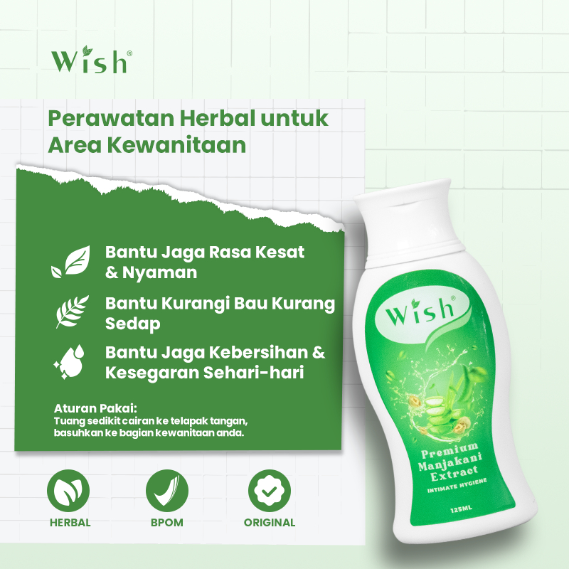 Wish Premium Manjakani dr Boyke 125ml - Sabun Kewanitaan Sirih & Manjakani Pembersih Area Kewanitaan