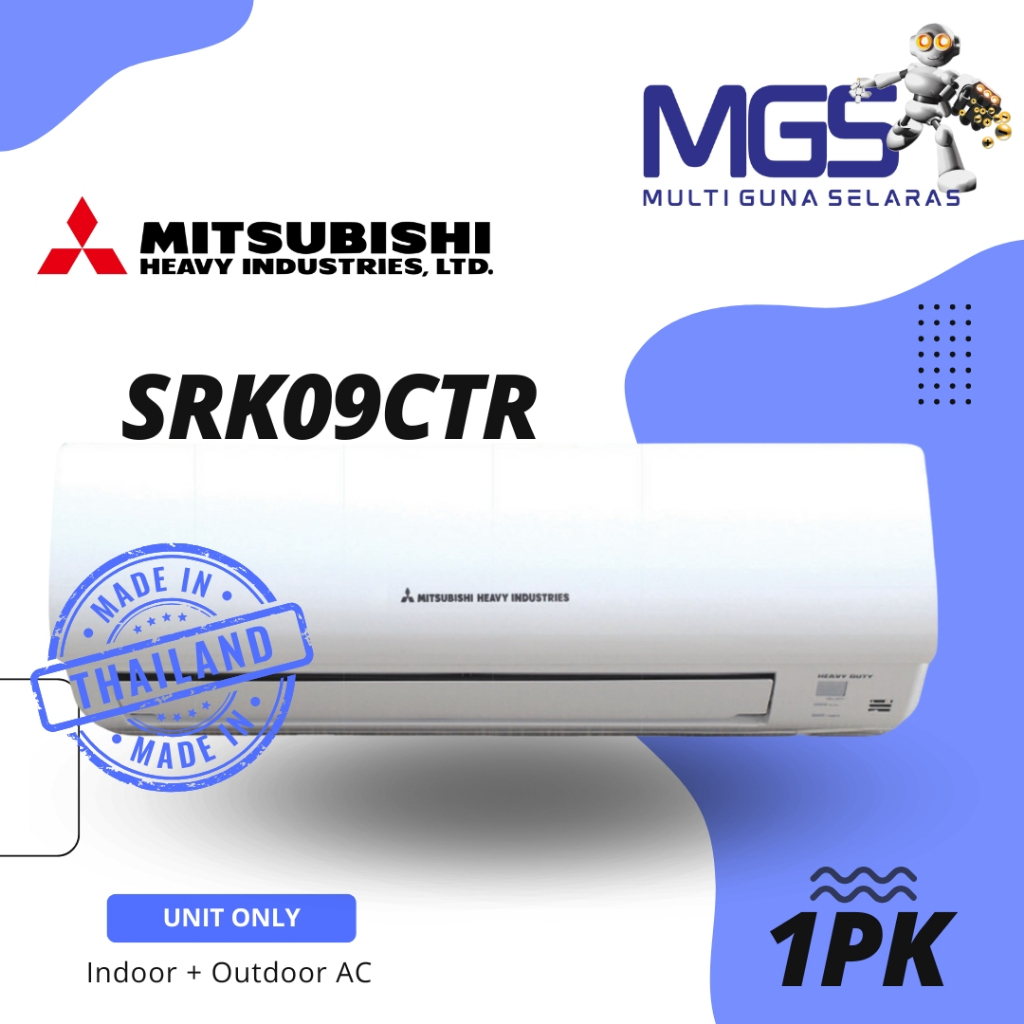 Ac Mitsubishi Thailand 1PK SRK09CTR Heavy Duty