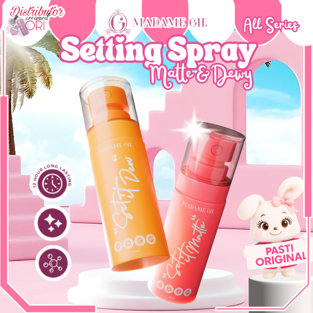Madame Gie Madame Misty - MakeUp Face Mist Setting Spray | BPOM|ORIGINAL Set it Dew / Set it Matte |