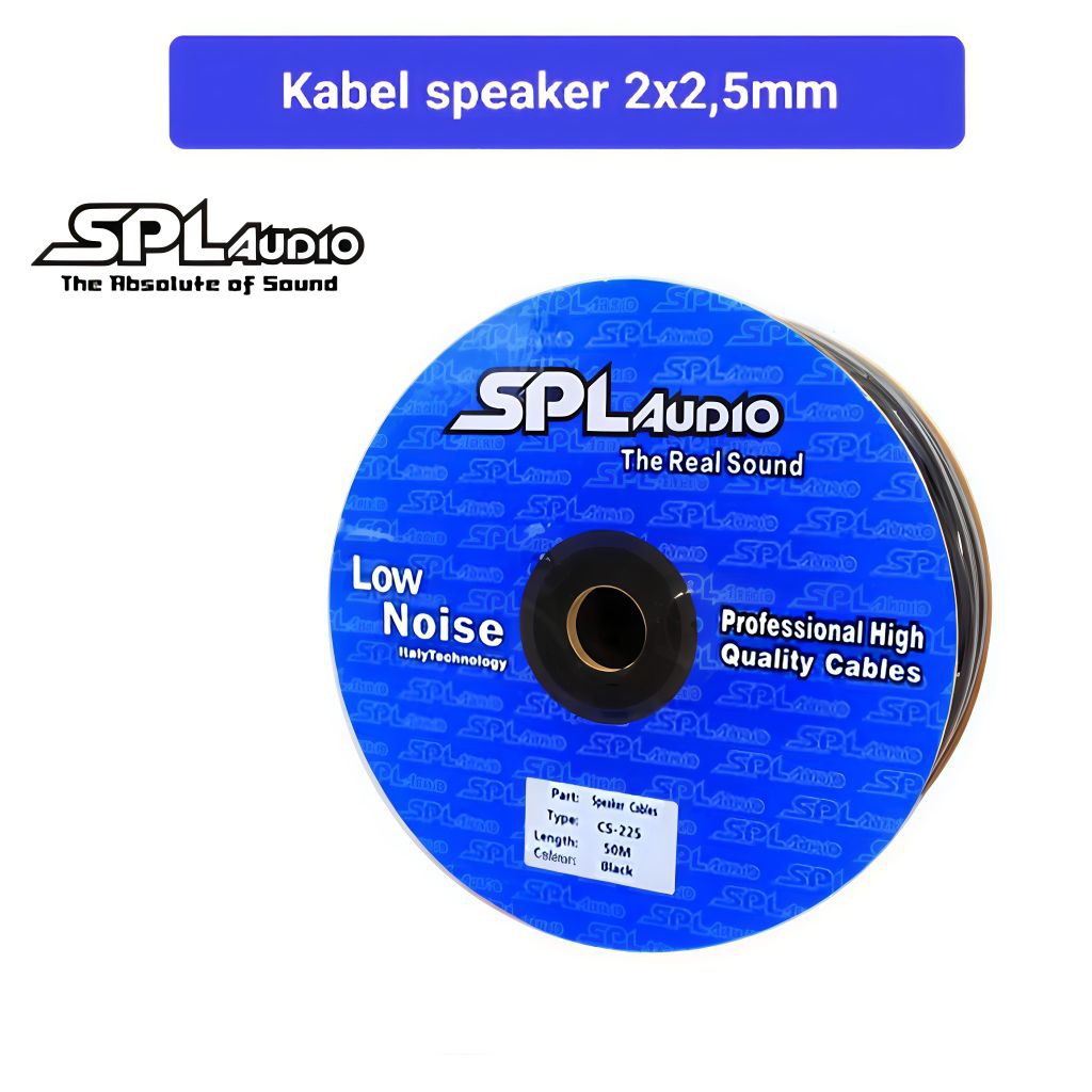 1.meter Kabel speaker SPL Audio 2x2,5mm 2 x 2.5mm CS225 kabel Audio speaker spiker SPL