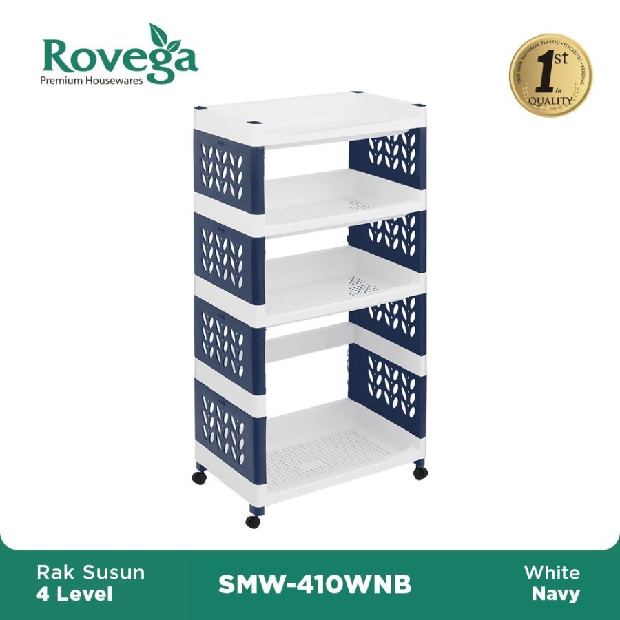 ROVEGA RAK SERBAGUNA SMW410 OK LACI TEMPAT PENYIMPANAN RAK BUKU SUSUN 4
