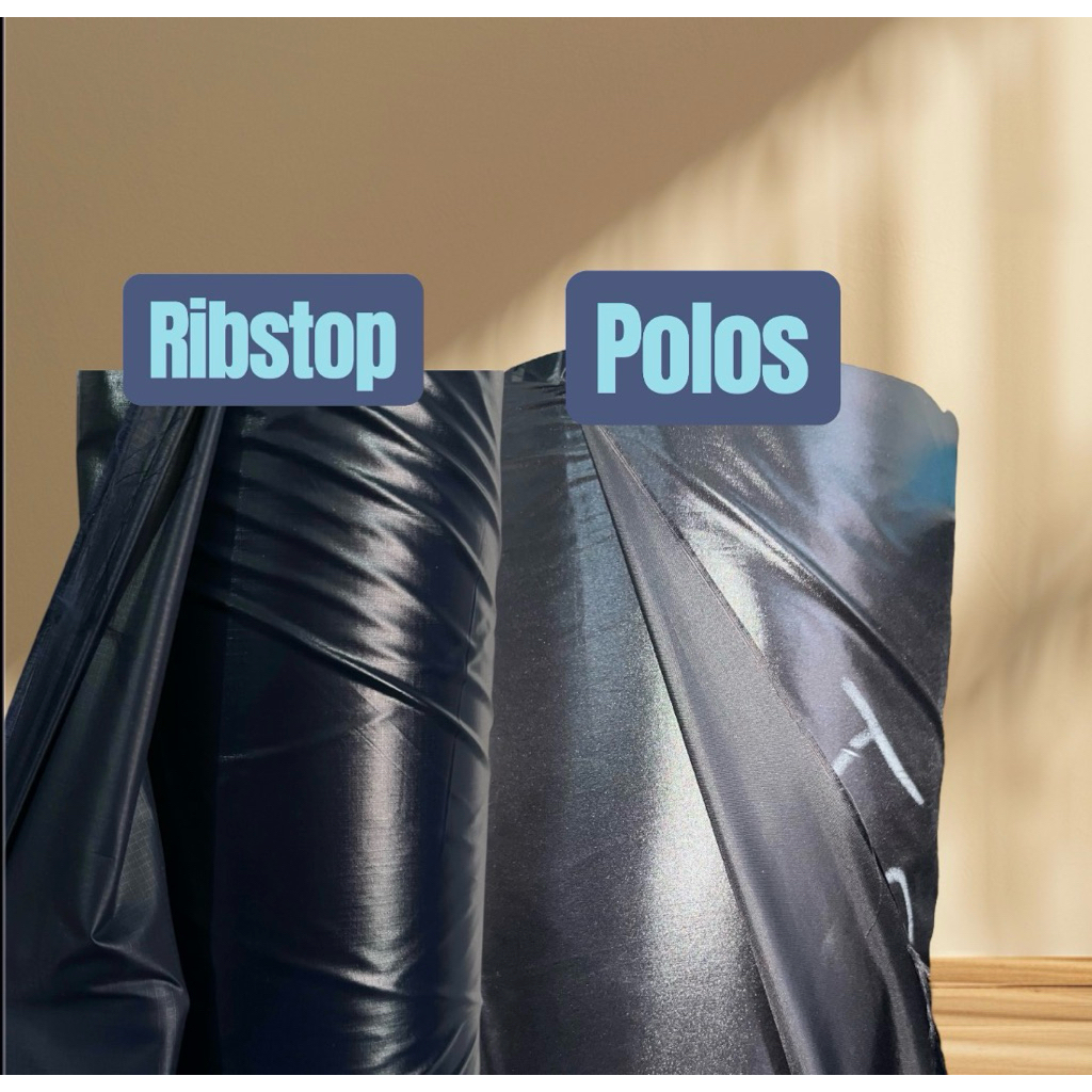 KAIN PARASUT NIYLON CIRE POLOS & RIPSTOP BAHAN JAKET BULU ANGSA BAHAN ANTI AIR