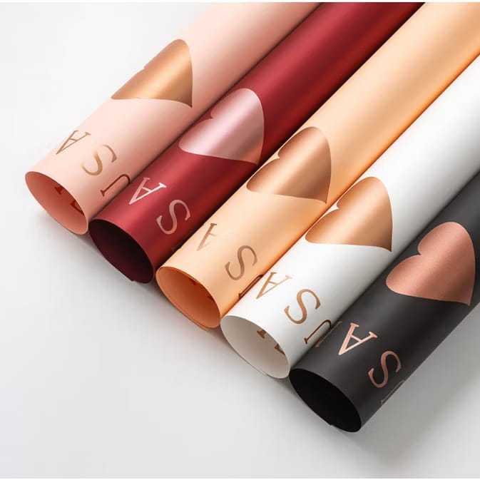 Kertas Bucket Motif Love/Paper Bucket/Wrapping Flower Kertas Bucket Bunga