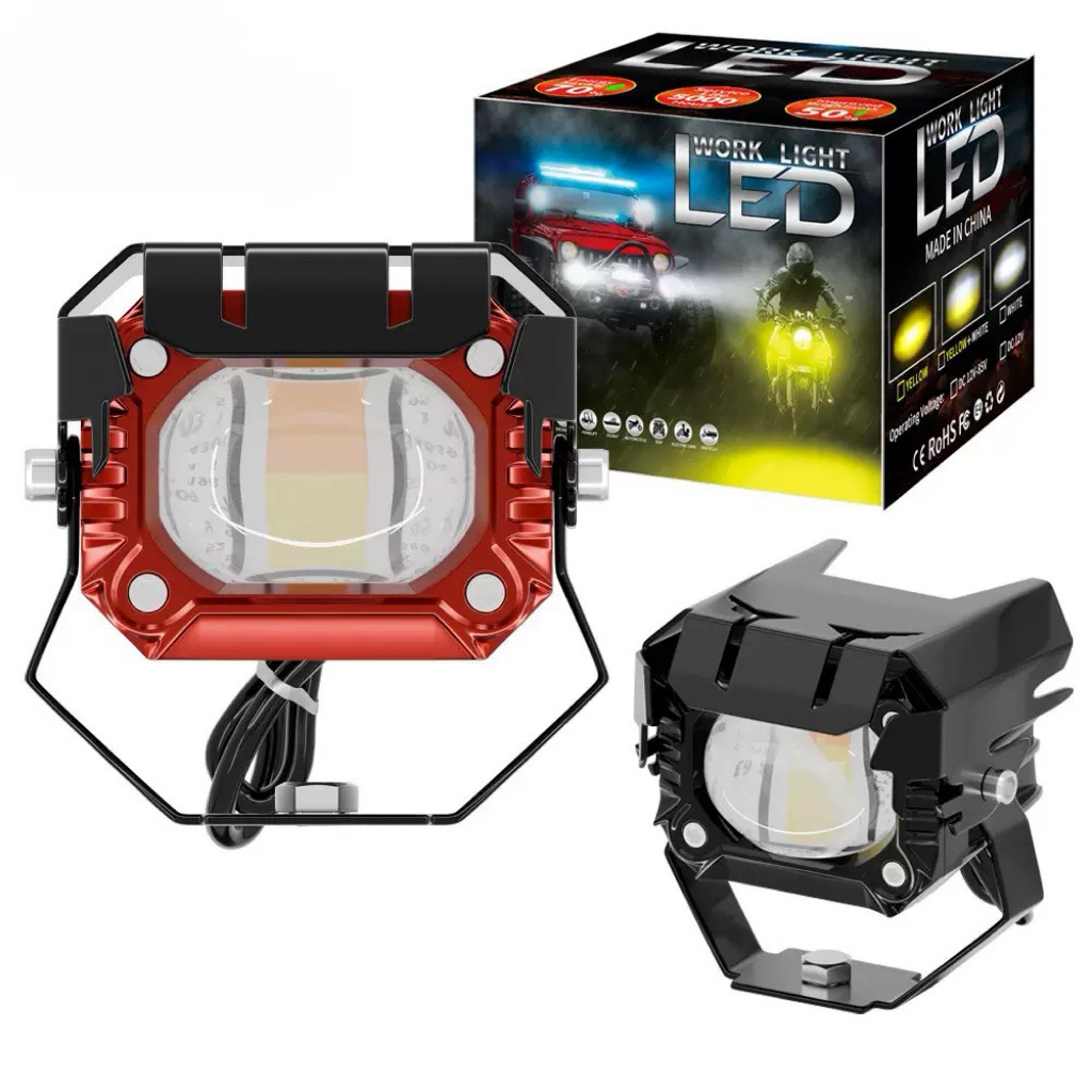 Lampu Sorot LED Sepeda Motor 2 Mata