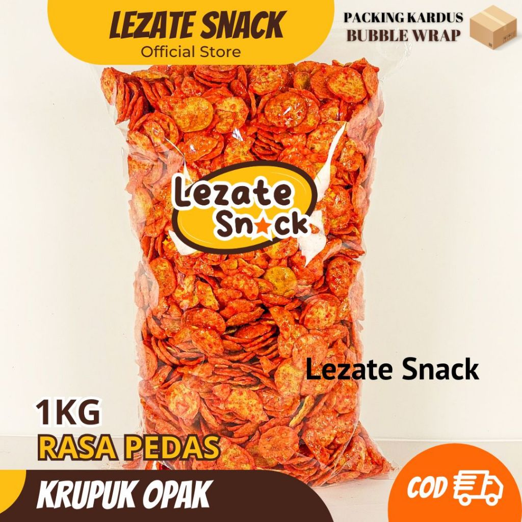 Opak Medan Mini 1KG Rasa Pedas Kiloan Murah Renyah / Opak Singkong Pedas Manis Balado Opak Koin Ment