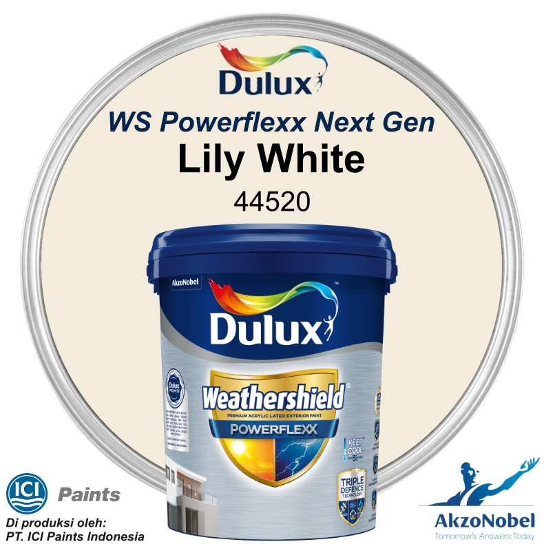 CAT DULUX WEATHERSHIELD POWERFLEXX 20 LT - LILY WHITE 44520