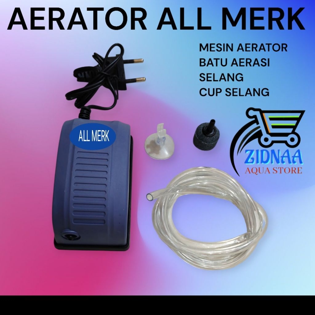 PAKET LENGKAP AERATOR ALL MERK LUBANG SATU OVAL : Mesin gelembung udara alat penambah oksigen ikan k