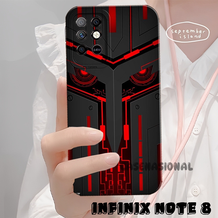 Casing Untuk Infinix Note 8 Case Custom Motif robot keren kekinian aesthetic silikon lentur[CN07]