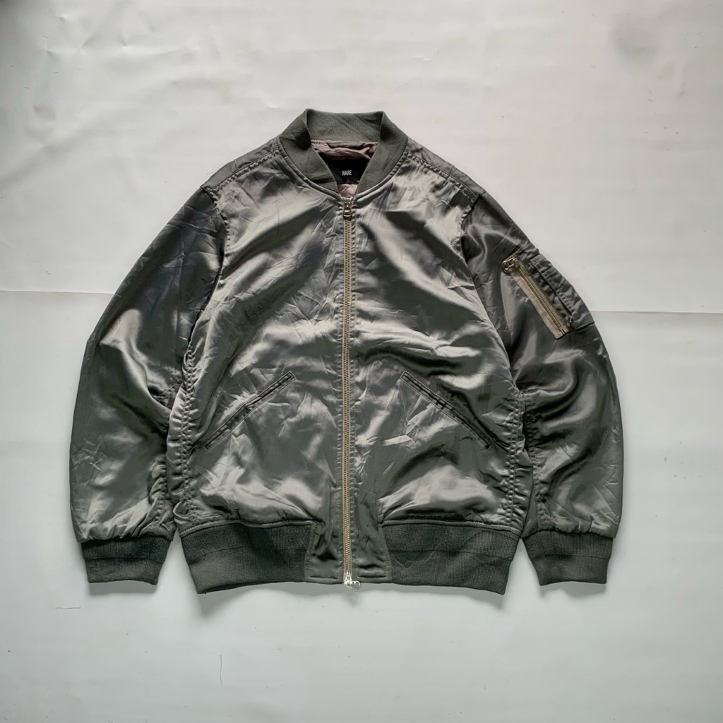 Hare bomber double zipper jacket