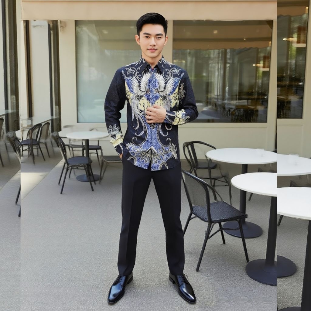 kemeja batik pria slim fit exclusive batik anak muda kekinian jmrstore