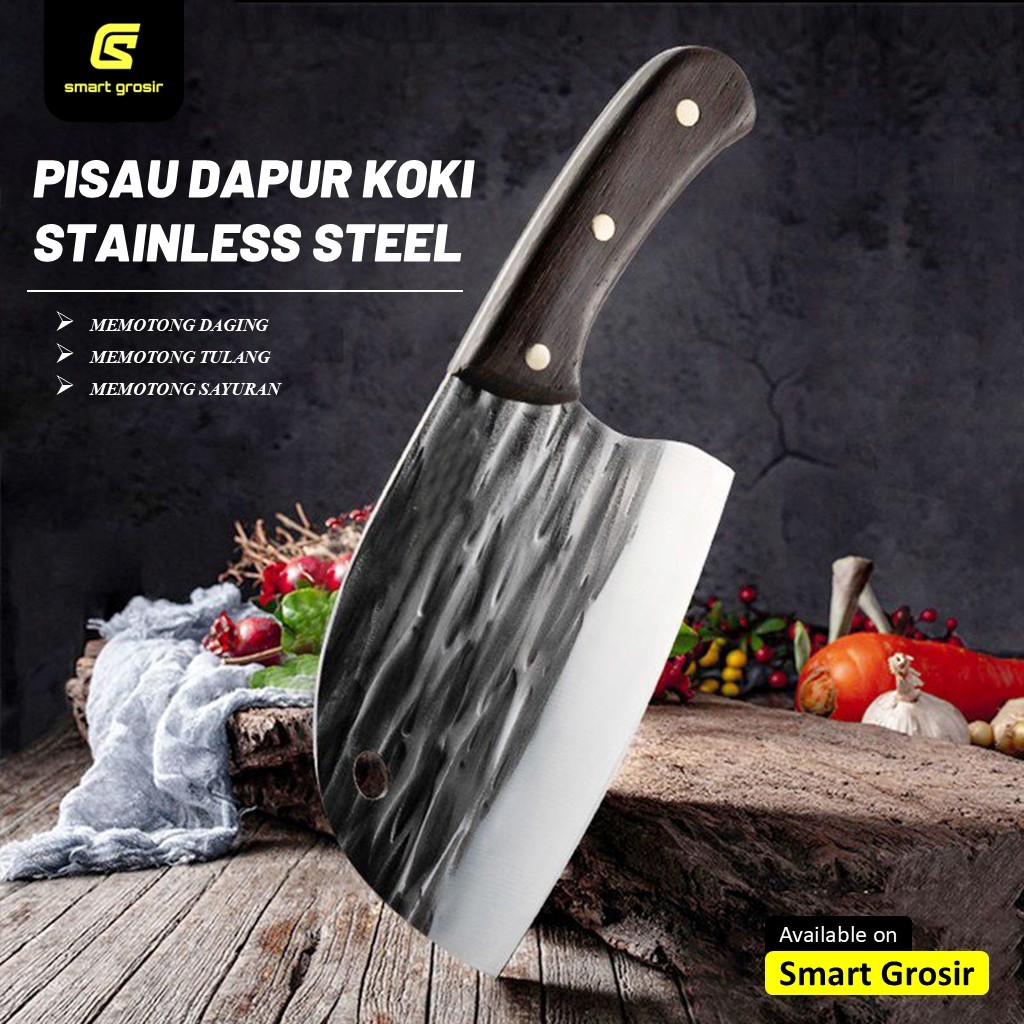 Pisau Koki Dapur Professional Super Tajam JAPANESE SUPER KNIFE Stainless Steel  Pisau Dapur Alat Pem