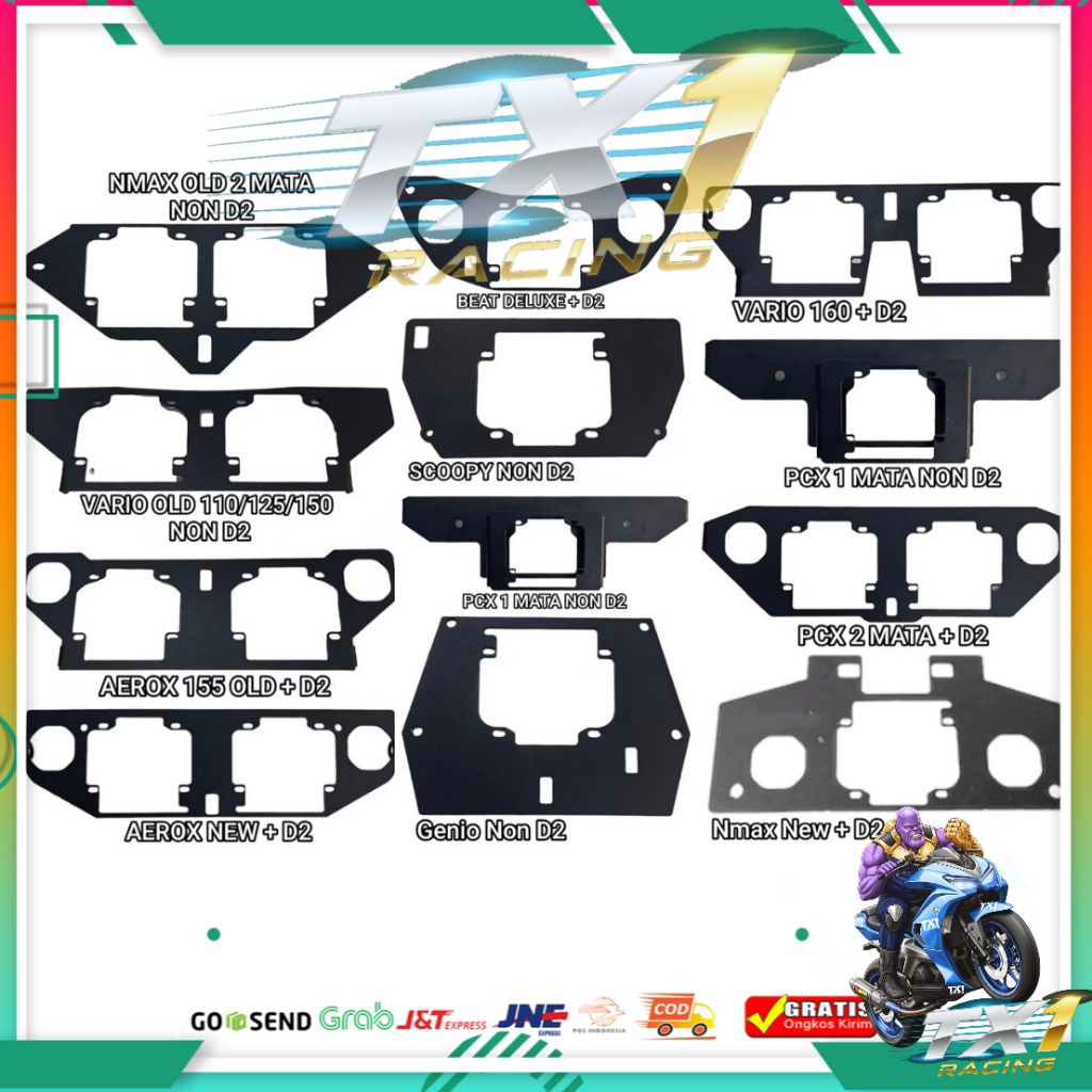 Bracket Breket Biled AES 2,5 Inch AES WST Projie beat scoopy genio vario pcx aerox nmax