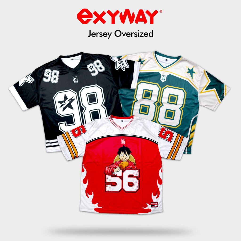 Jersey Oversize Angka Drifit Milano V-Neck