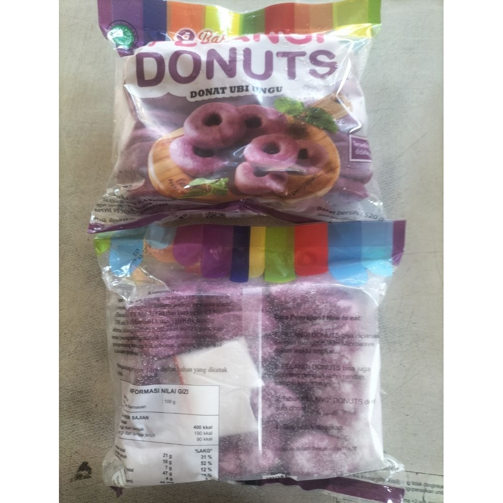 donat pelangi ubi ungu