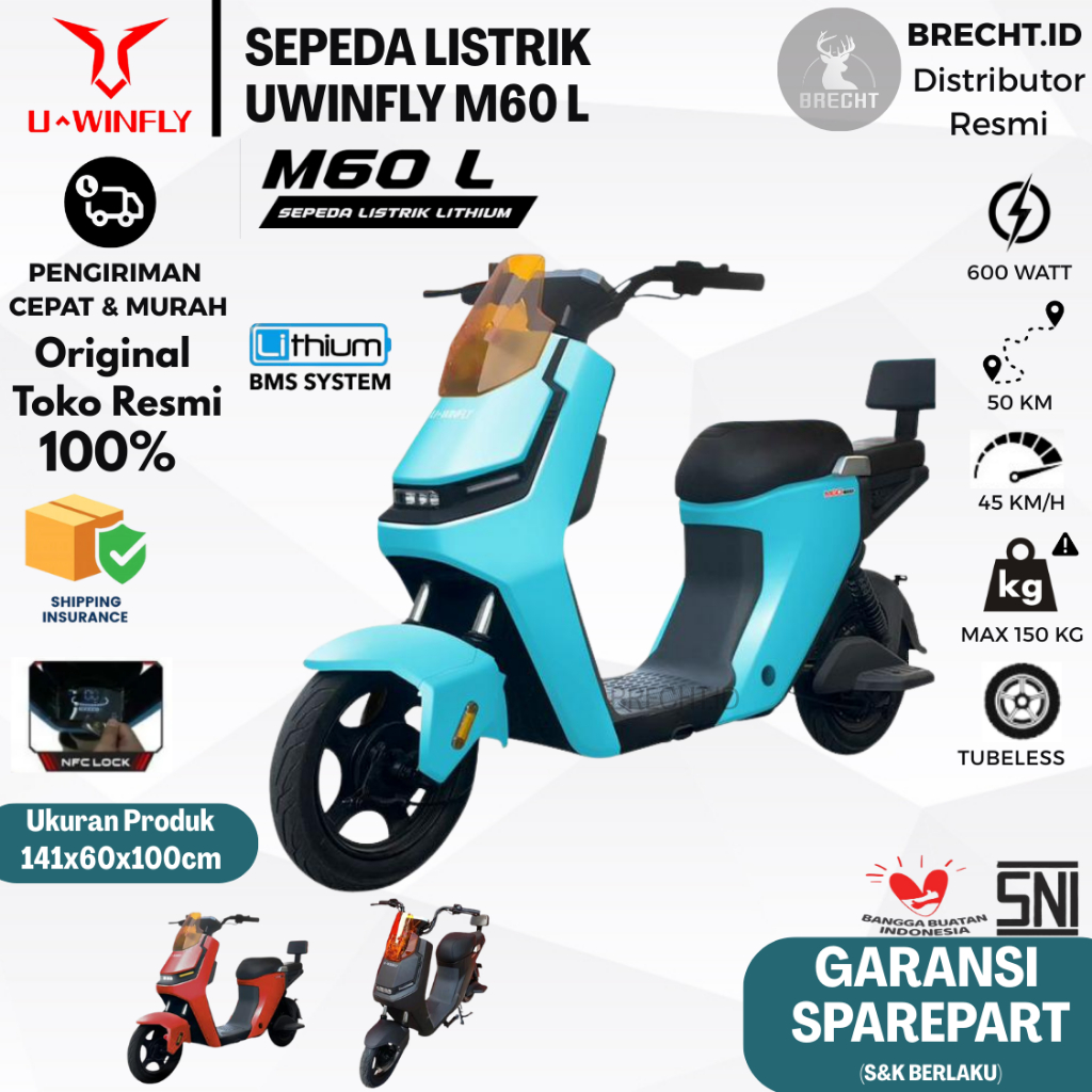 Sepeda Listrik UWINFLY M60 L/M60L /M 60L E Bike Uwinfly M6 LITHIUM