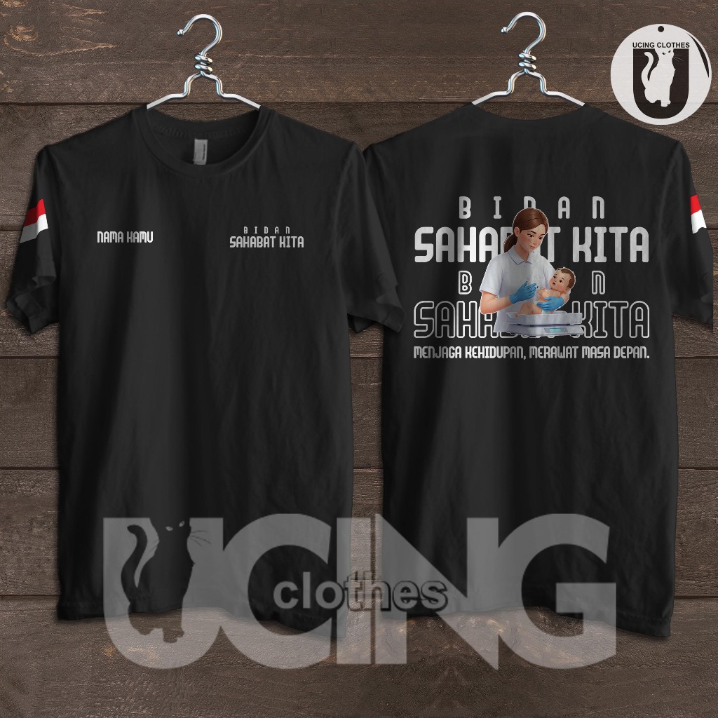 Kaos Baju Bidan Sahabat Kita Gratis Nama Kaos Distro