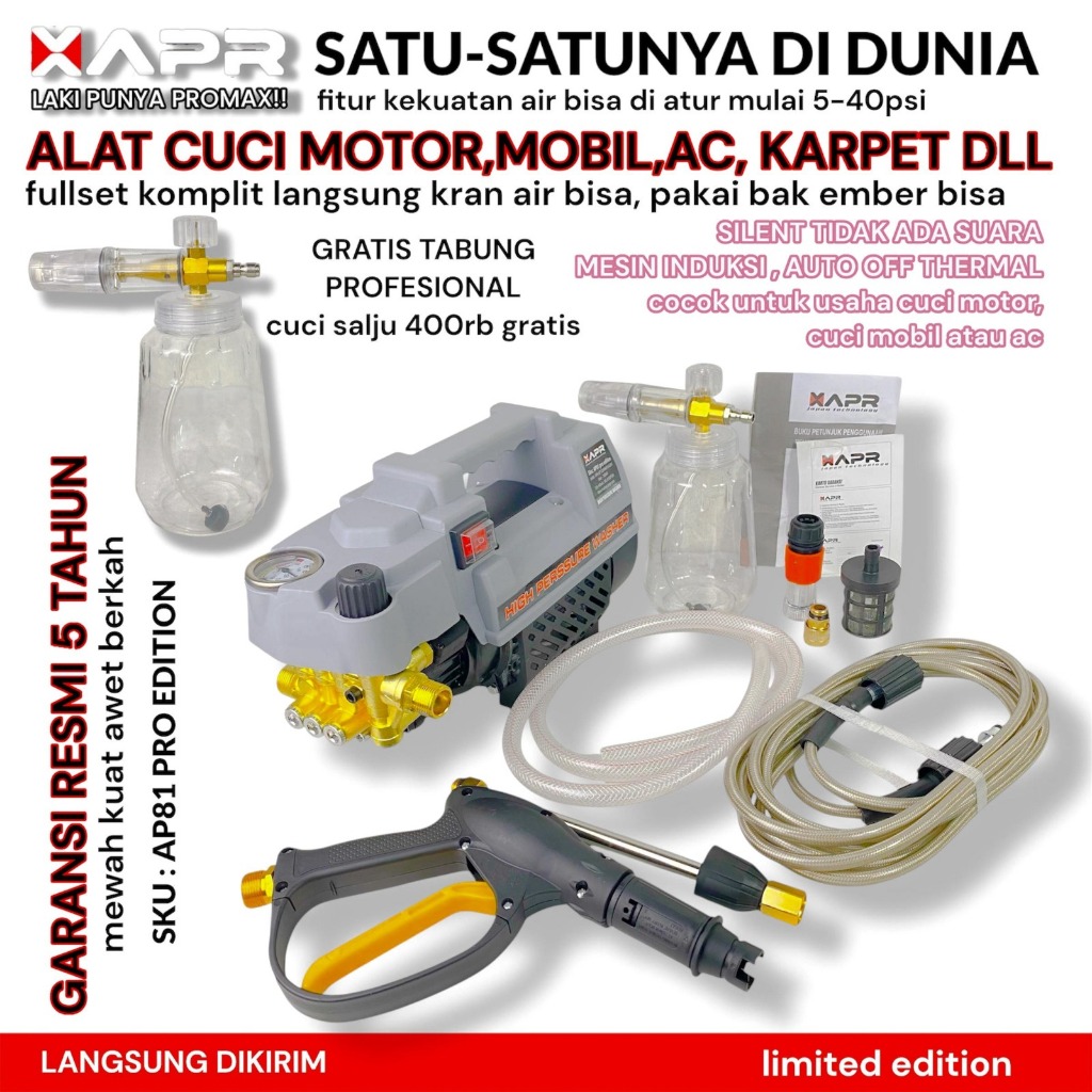 MURAH APR MESIN STEAM CUCI MOTOR MOBIL BRUSHLESS AP81PRO AP81+ AP81LITE