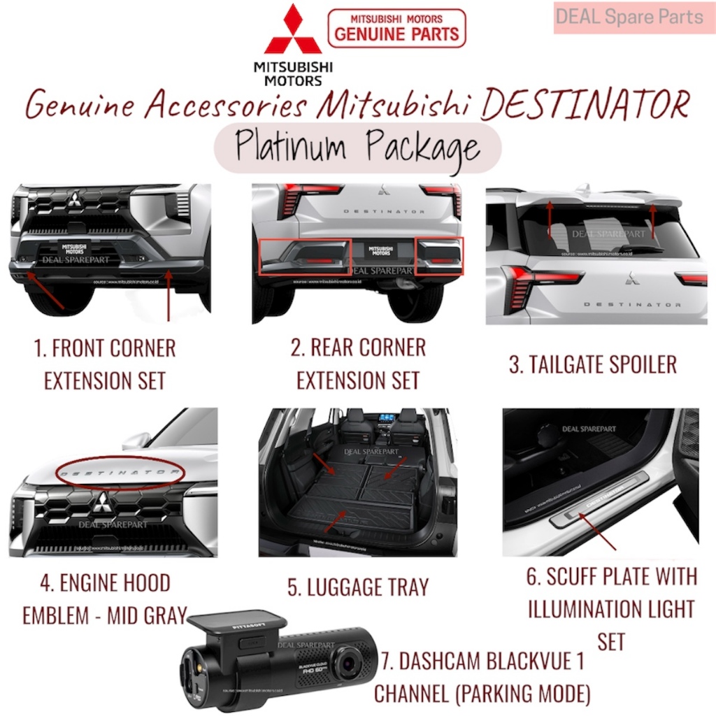 Platinum Package Paket Aksesoris DESTINATOR Accessories Original Mitsubishi SPA11004