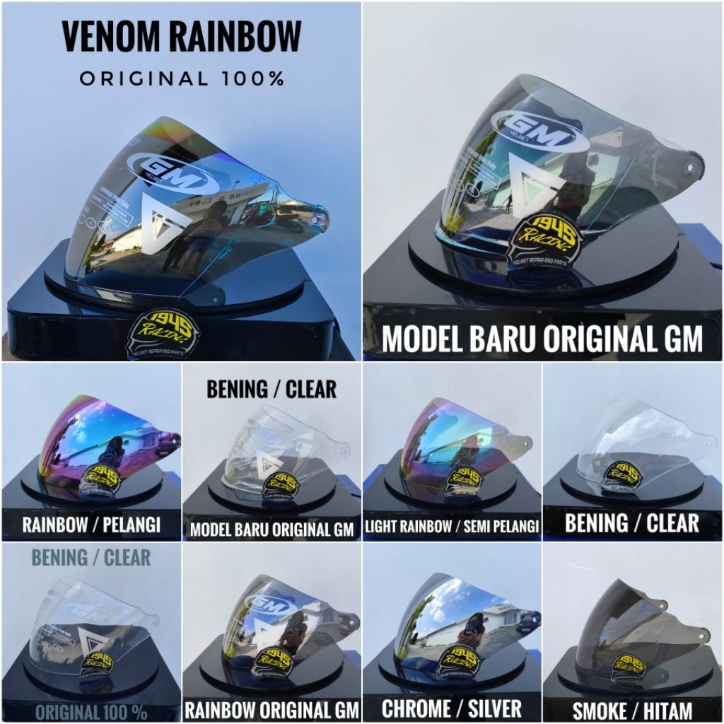 Kaca helm GM Evolution ORIGINAL, INKO DAN CLEAR / kaca helm GM polos / Visor helm GM evolution