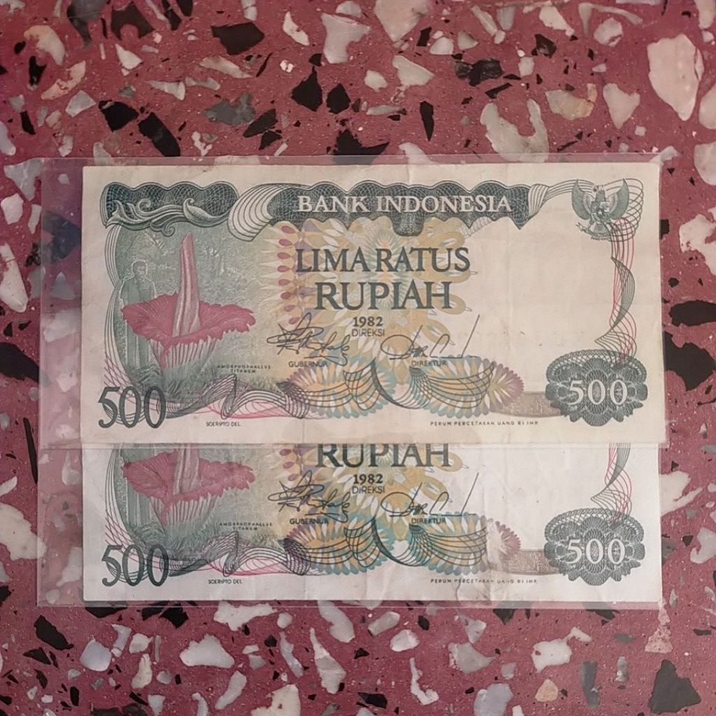500 rupiah bunga bangkai tahun 1982
