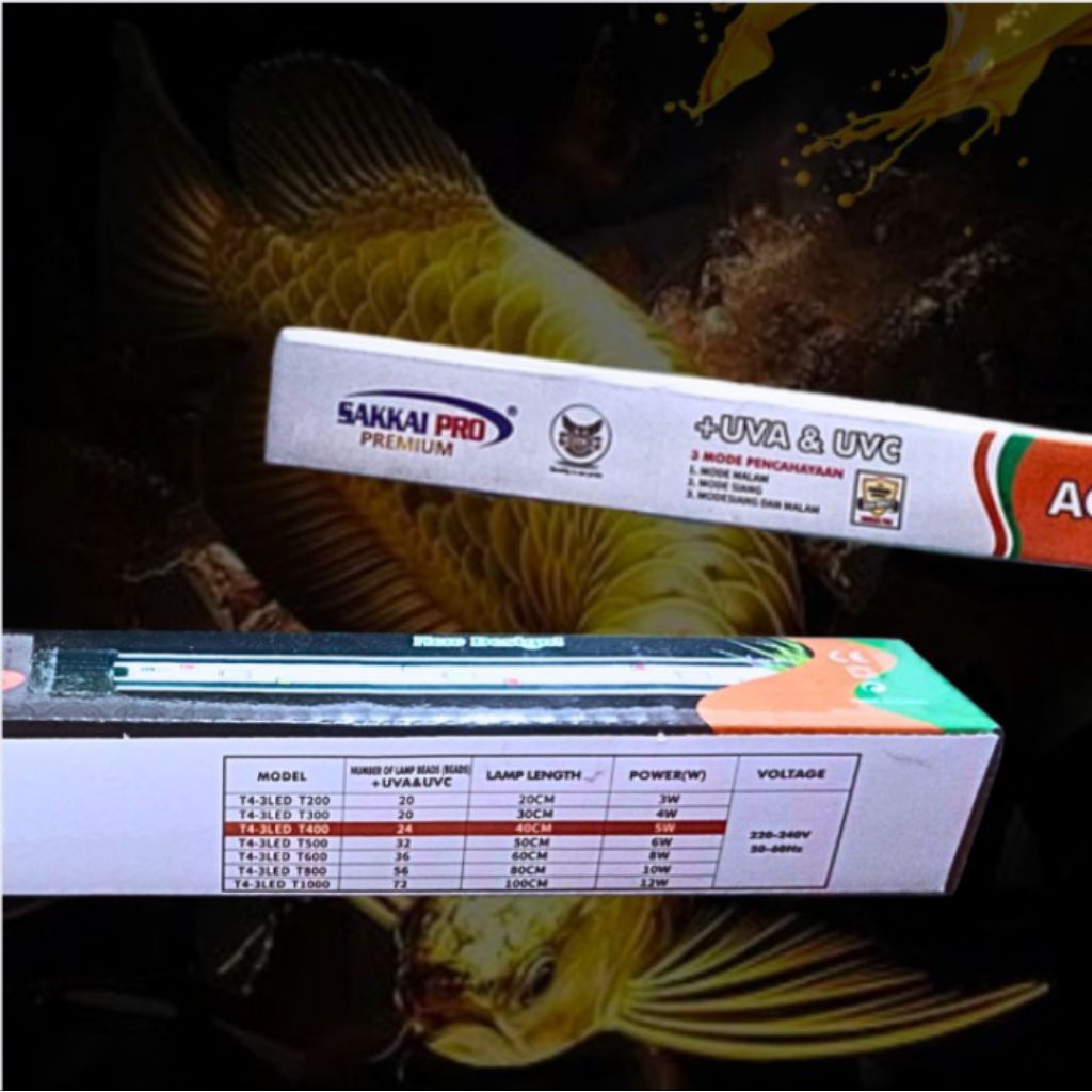LAMPU SAKKAI PRO T4 3LED T 1000 LED AQUARIUM TANNING