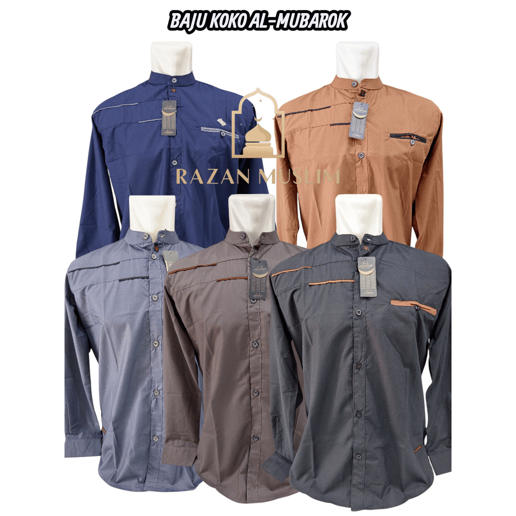 PROMO Al-Mubarok Baju Koko Pria Dewasa – Bahan Sultan Raja Premium Terlaris