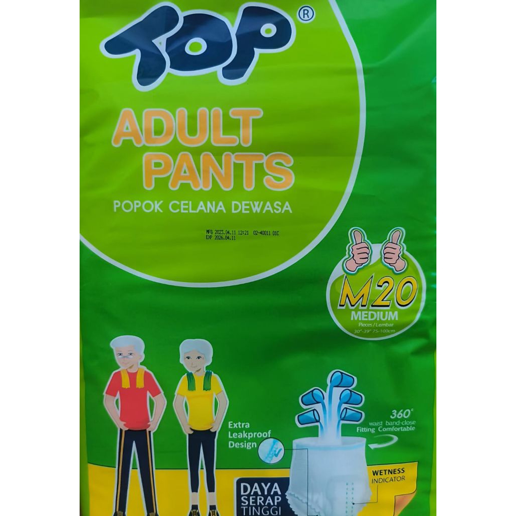 DISKON CUCI GUDANG TOP ADULT DIAPERS PANTS M20 POPOK CELANA DEWASA LANSIA ORANG TUA KAKEK NENEK