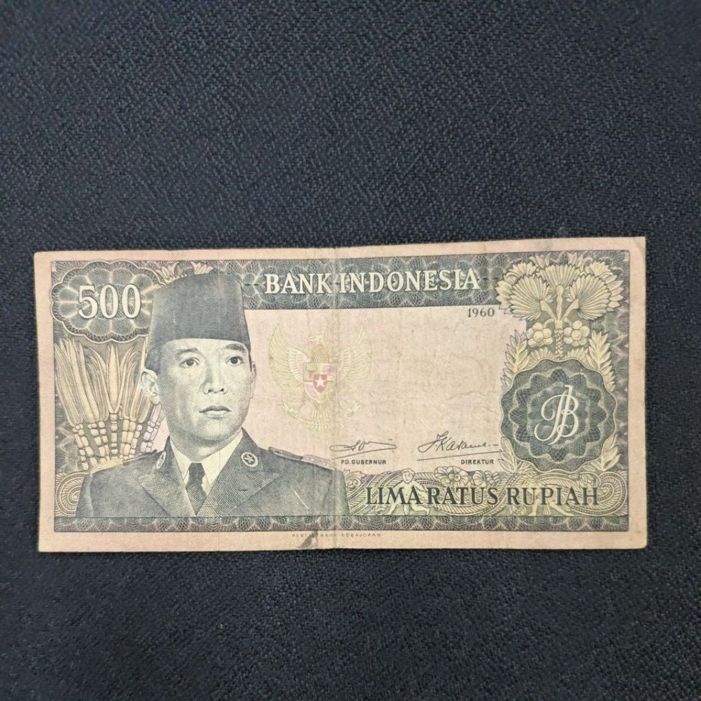 KERTAS KUNO SOEKARNO SUKARNO 500 RUPIAH TAHUN 1960