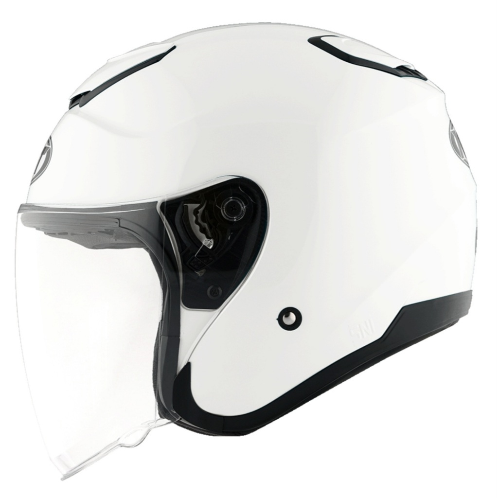 Helm KYT Kyoto R Solid Polos Half Face Putih Hitam Doff Grey Gorilla White Original Paket Ganteng