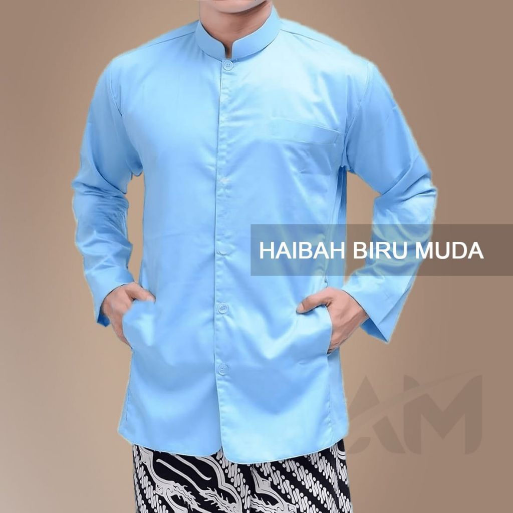 BAJU KOKO LAIN TOYOBO BIRU MUDA baju Koko dewasa baju santri sholawat