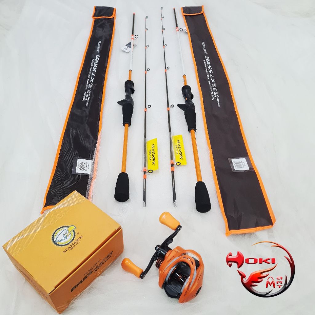 Free soft lure Joran set casting seahawk bass lx + reel seahawk bass hunter / joran bc seahawk top s