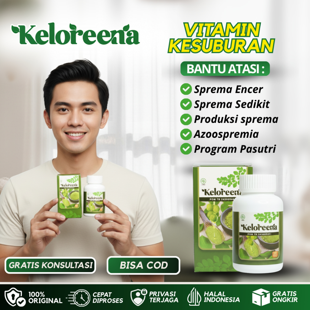 OBAT HERBAL PENYUBUR AIR MANI SPERMA KESUBURAN PRIA KELORENA HALAL BPOM