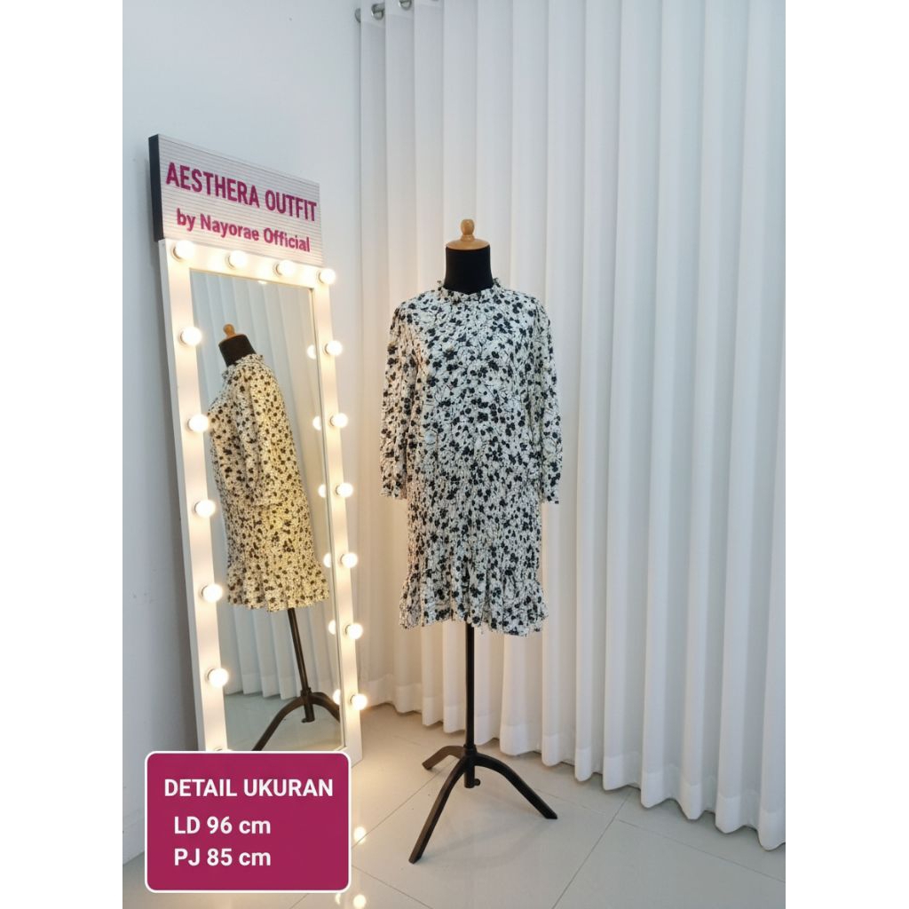 [NAYORAE] Baju Atasan Tunik Cantik Motif Bunga