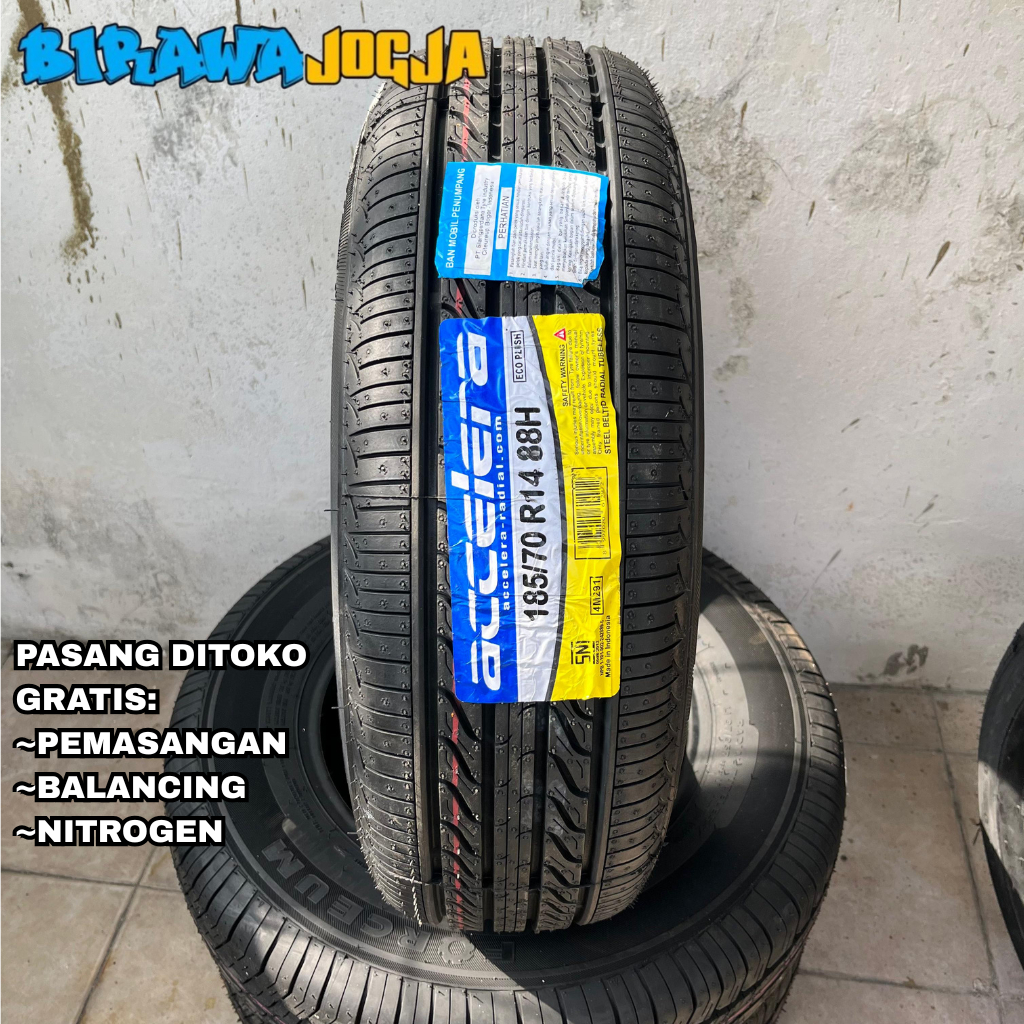 BAN MOBIL TUBLESS 185 70 R14 ACCELERA ECOPLUSH STANDAR AVANZA, XENIA, EVALIA, KIJANG SUPER RING 14