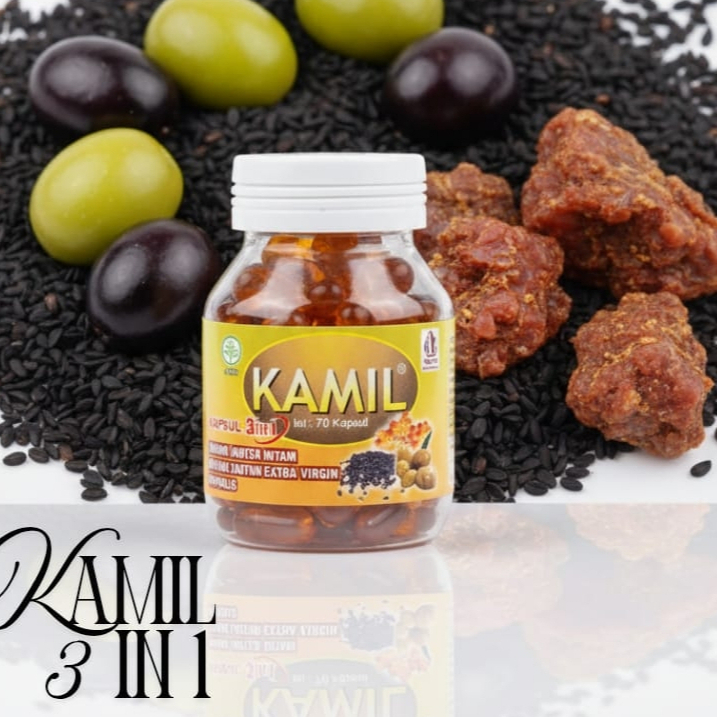 Kamil 3 in 1 70 Kapsul | Habbatussauda, Zaitun, Propolis Asli