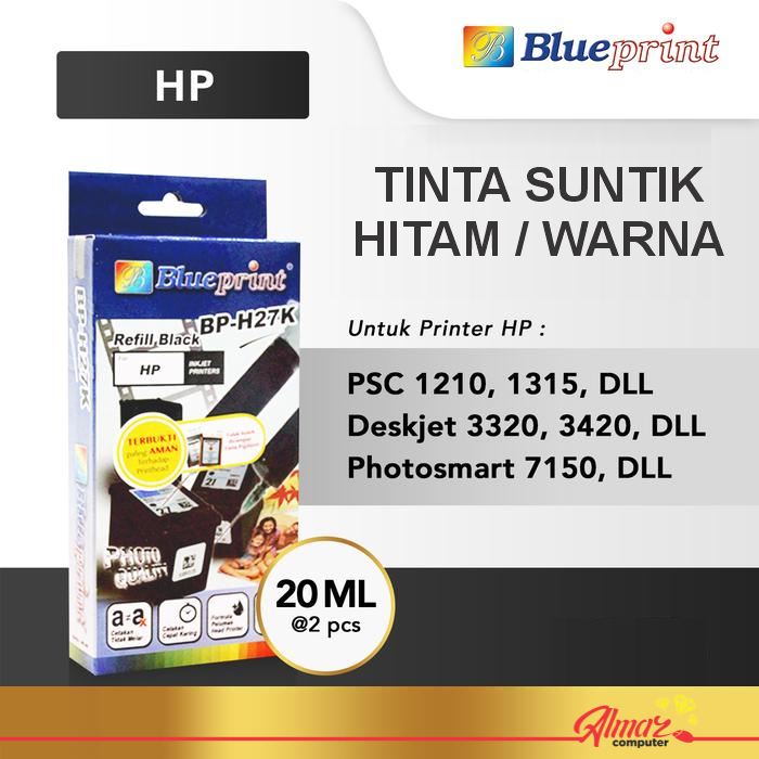 Tinta Suntik Refill Pigment BLUEPRINT untuk Printer Canon  Black - Warna