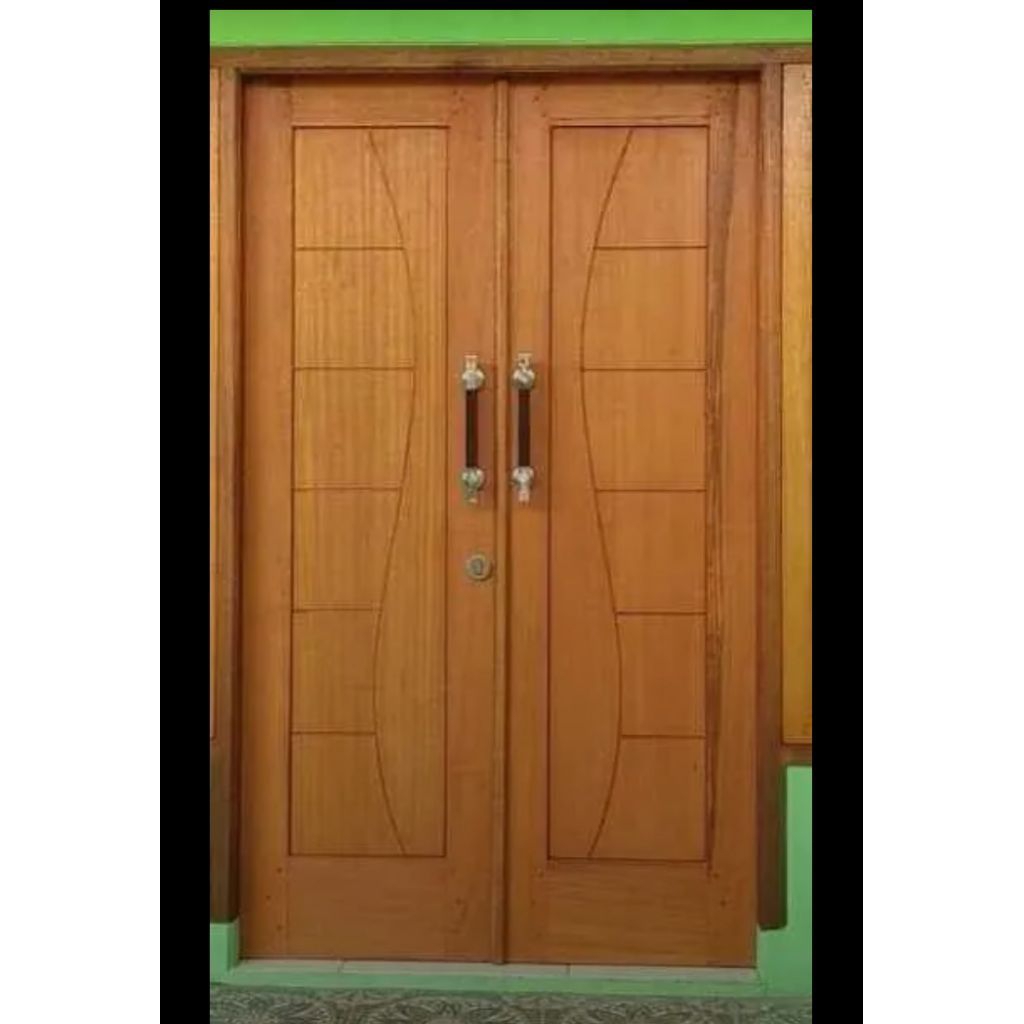 pintu utama ful kayu mahoni