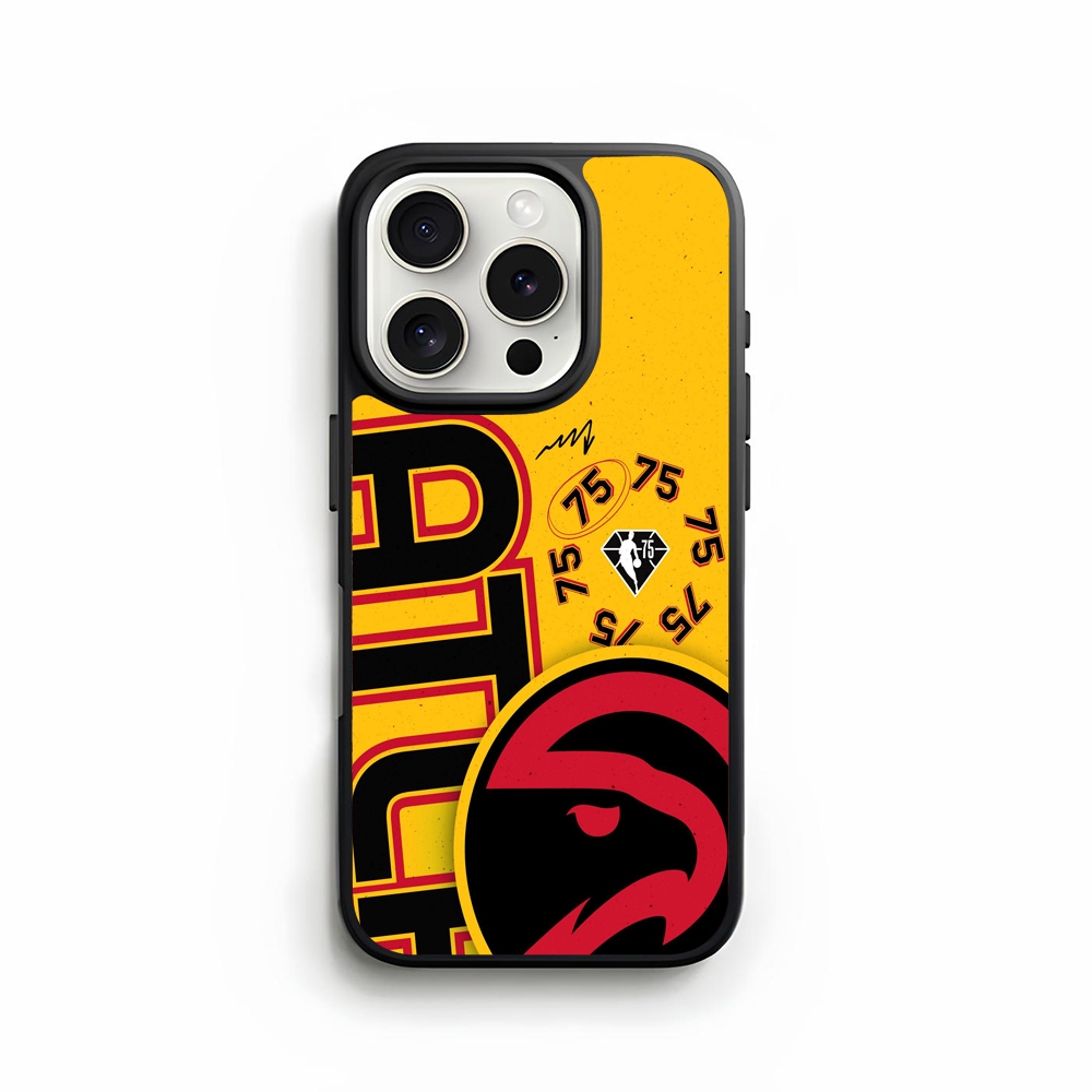 Case Casing Softcase iphone 17 16 15 14 13 12 11 Pro Air Max Mini Plus X Xs Max XR Atlanta Hawks Yel