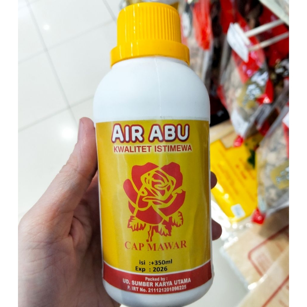 Air Abu Cap Mawar 350ml / Air Abu Kwecang Mie Kualitas Premium