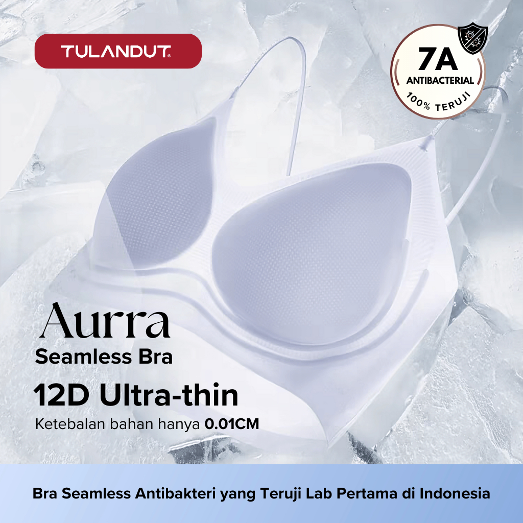 Tulandut Aurra BH Wanita Seamless Wireless Tanpa Kawat Braa Seamless Premium Push Up Bra Katun Lembu