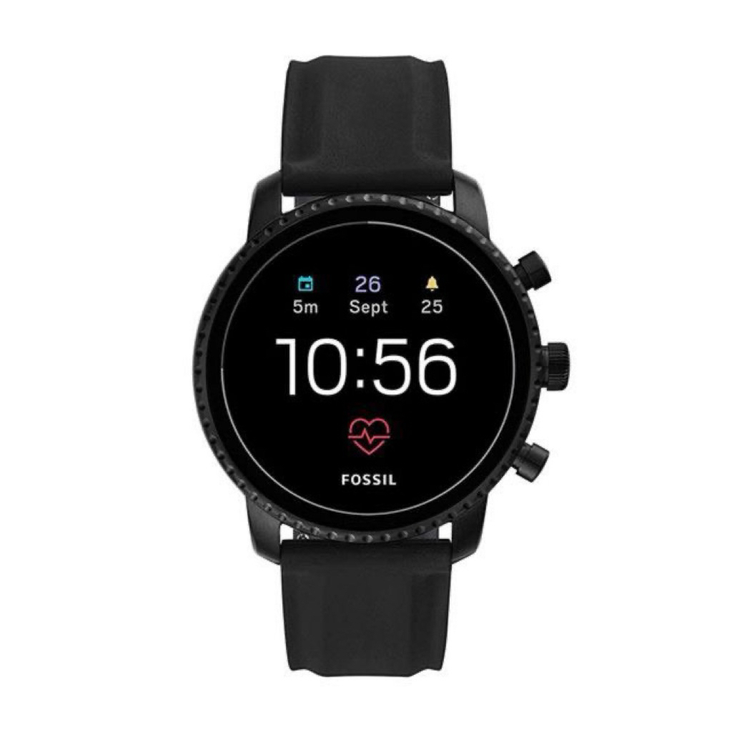 FSL BQD1000 Rubber Smooth Black Smart Watch