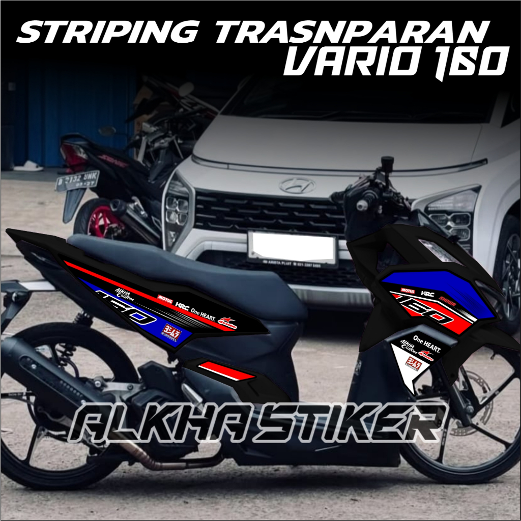 Striping Vario 160 Stiker  HONDA VARIO 160 Variasi Stiker Motor Bisa Rubah Warna dan Nama