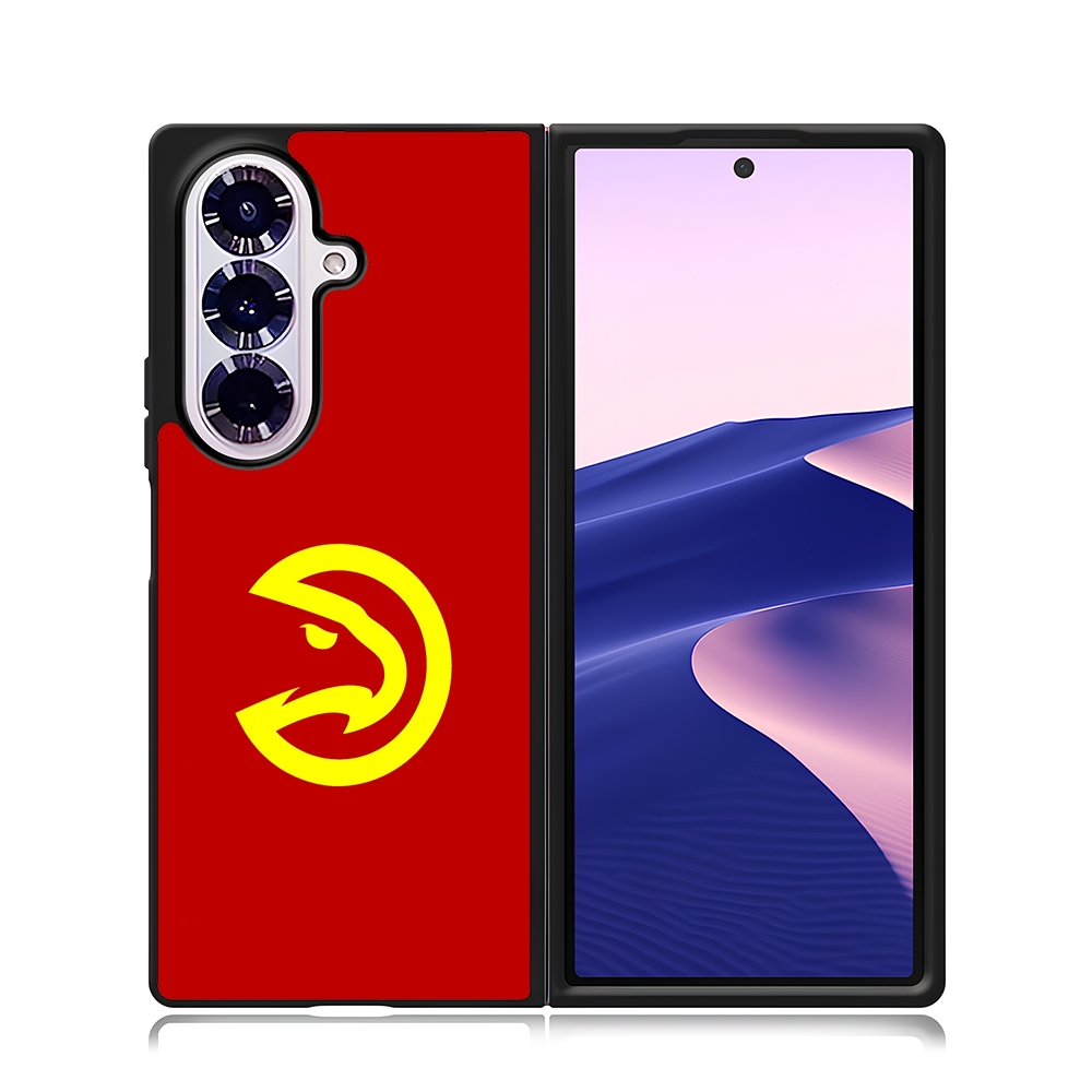 Case Casing Samsung Z Fold 7 6 5 4 3 Z Flip 7 6 5 4 3 5G Phone Atlanta Hawks Red