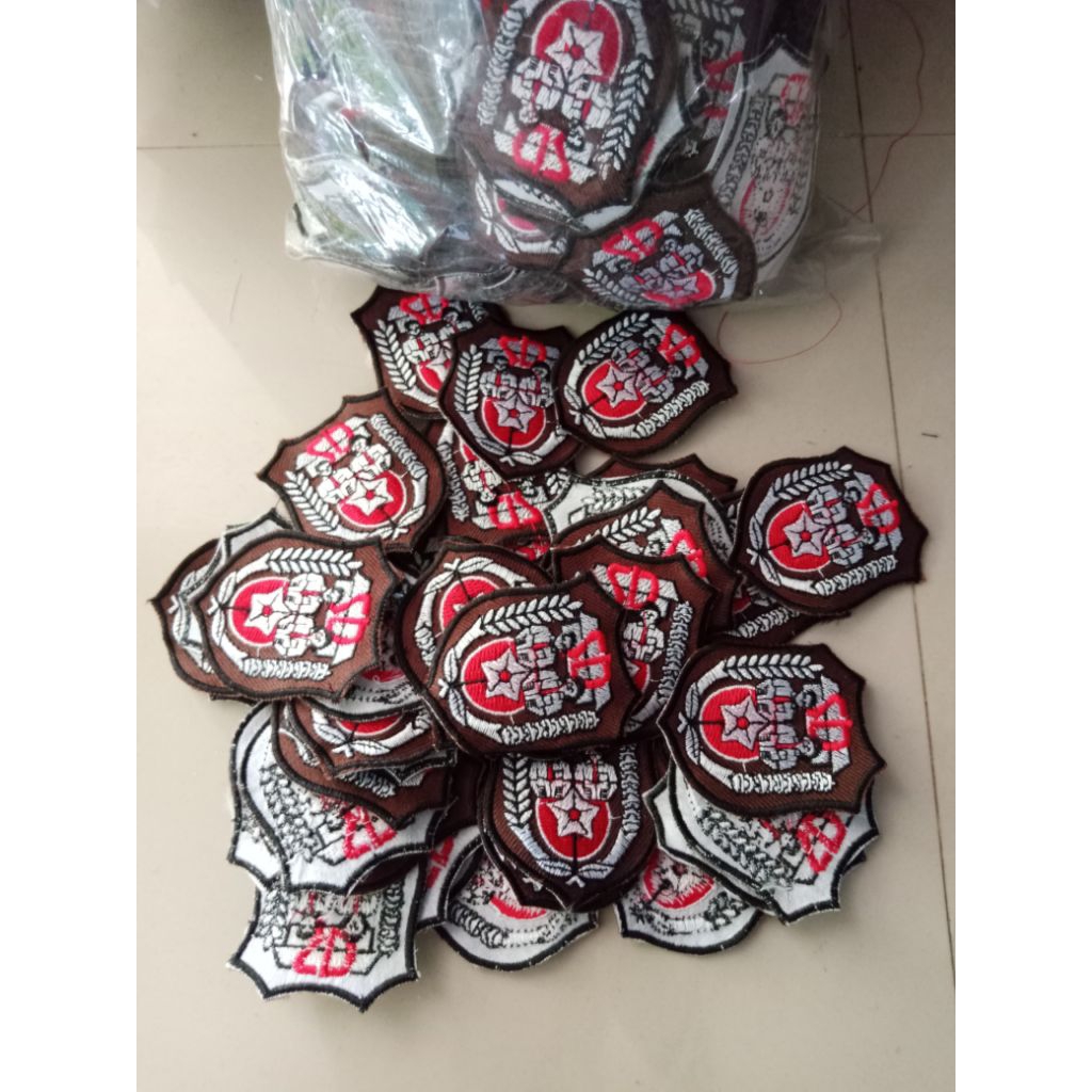 Bordir logo sekolah SD,bet SD