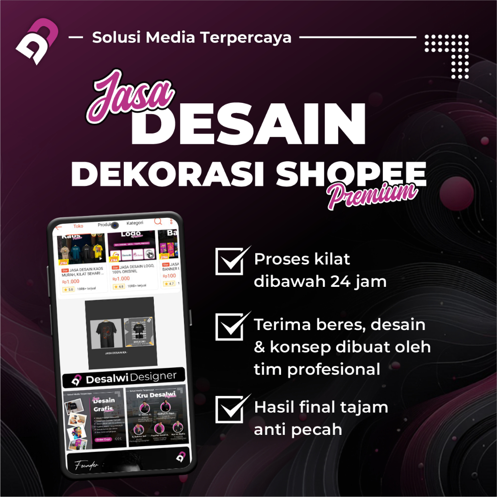 JASA DESAIN DEKORASI SHOPEE, COVER & BANNER TOKO