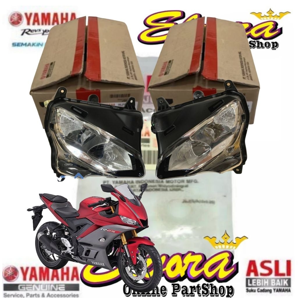 Headlight assy reflektor lampu depan kanan kiri hamaha New R25 V2 Original BS7-H4300-00 BS7-H4300-10