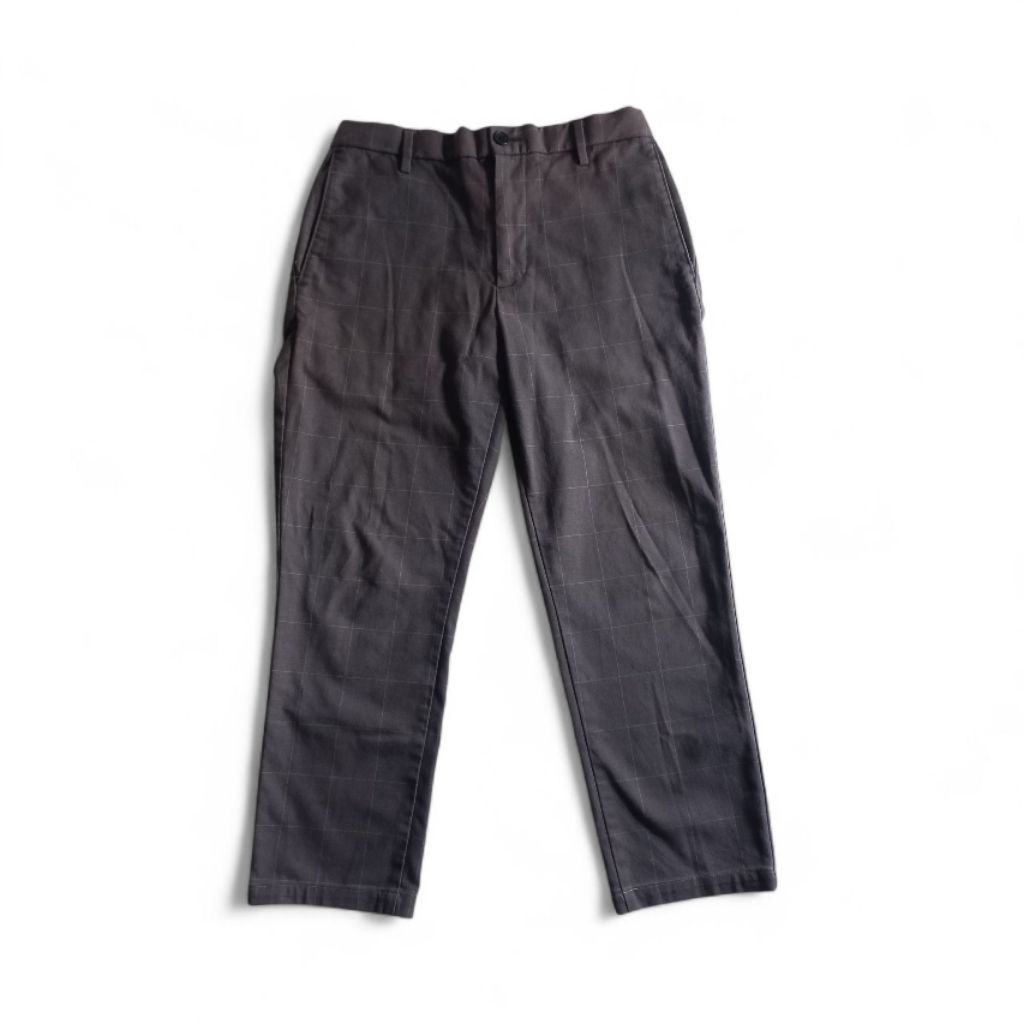 Uniqlo Grey Tartan Pants | Celana tartan abu-abu