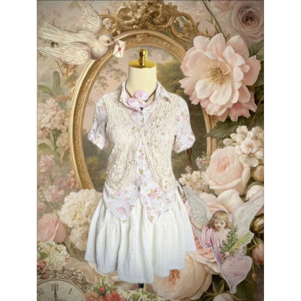 Liz Lisa Old Tag Floral Blouse. Not| Axes Femme bodyline tralala crazy angel mezzo piano btssb rojit