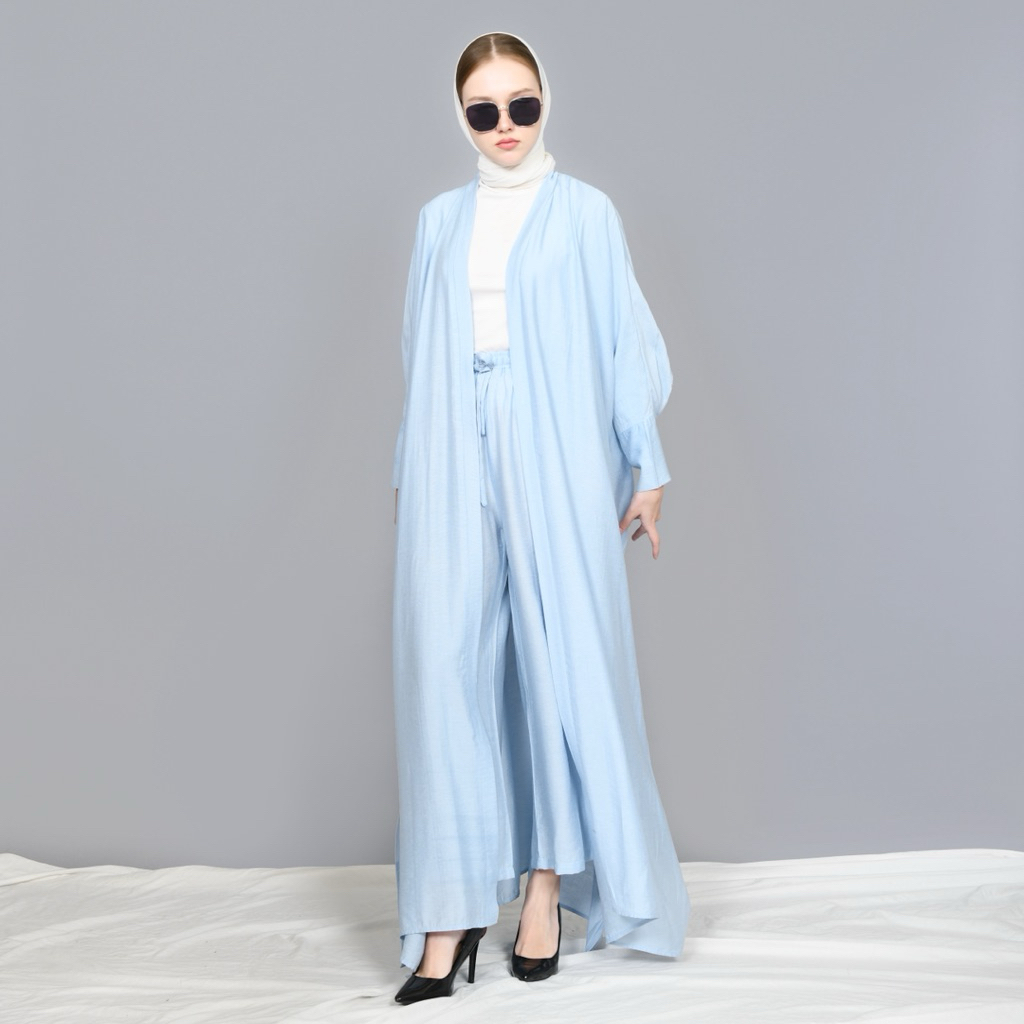 Hanifah One Set Abaya + Celana Kulot Panjang Wanita Muslimah