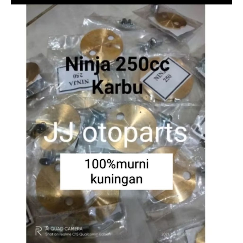 Koin Karburator Ninja 250cc 4tak 1 Set 2 Pcs - Bahan Kuningan Presisi